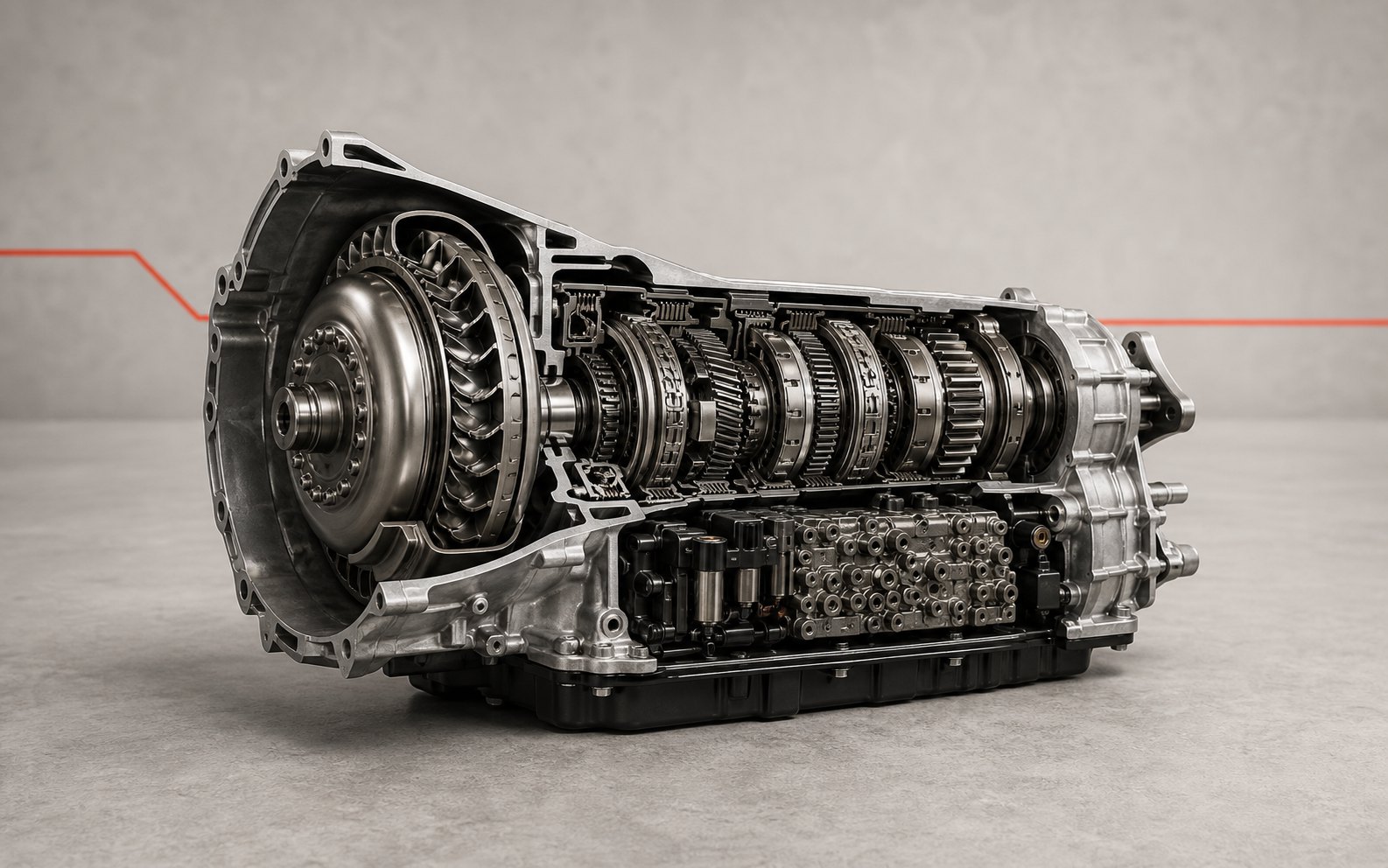 Автоматическая коробка передач ZF в разрезе без фирменной маркировки